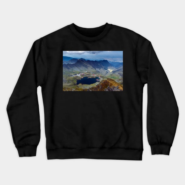 Aerial view of Balea Lake Crewneck Sweatshirt by naturalis